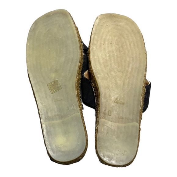 NWOT Castañer 1927 black criss cross black leather suede espadrilles size 9 main image 6
